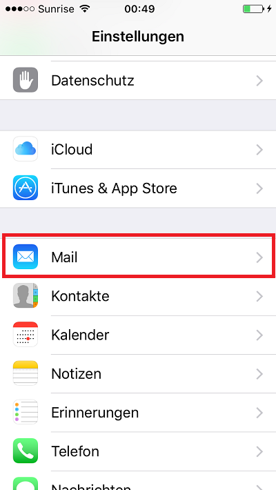 iphone mail imap einrichten